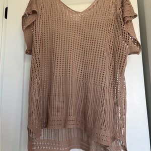 Tan Knit Swim Coverup